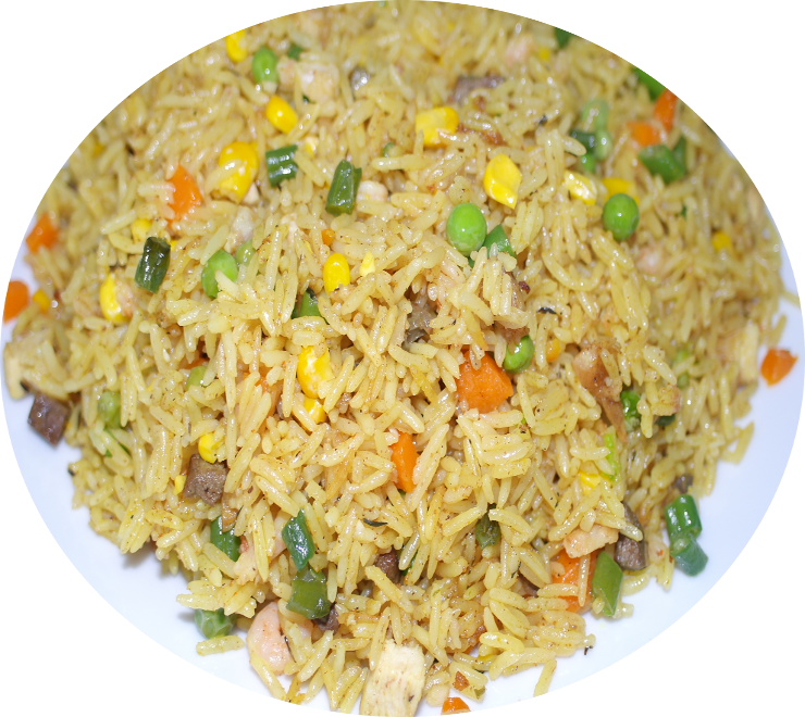 Colorful Vegetable Biryani Plate