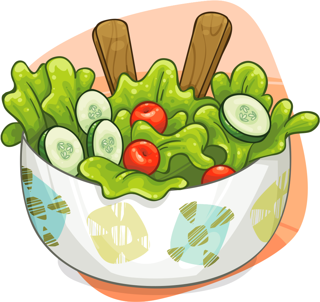 Salad , Png Download - Salad Bowl Transparent Salad Cartoon, Png Download PNG with transparent background