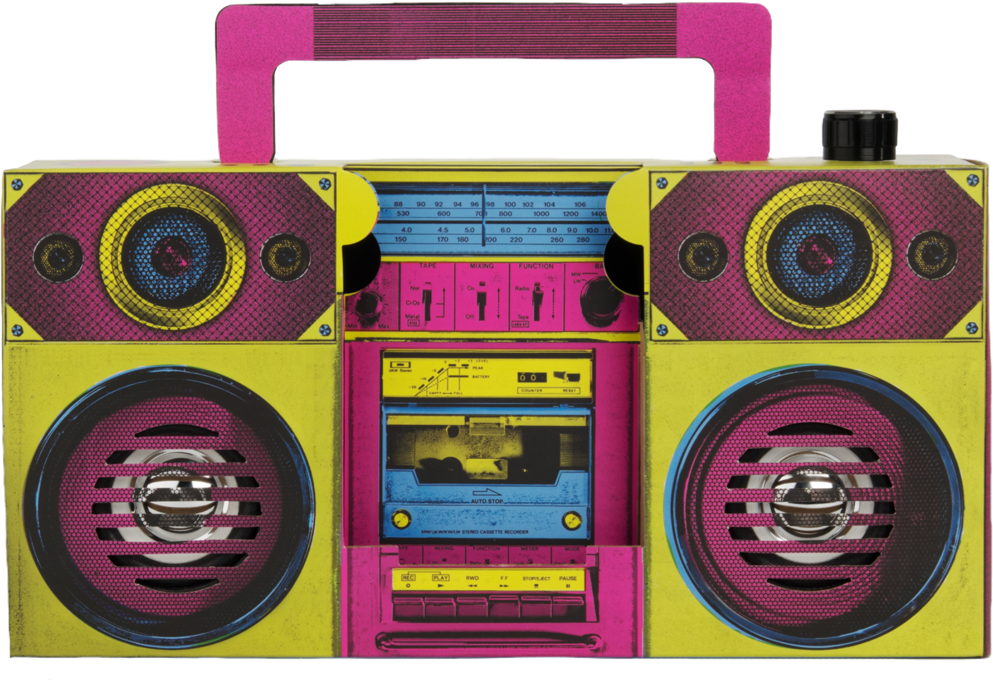 Colorful Vintage Boombox