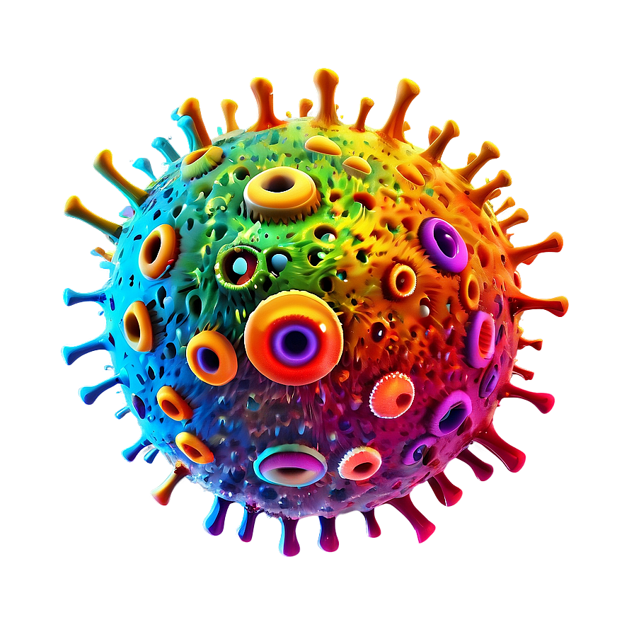 Colorful Virus Cartoon Png 06282024