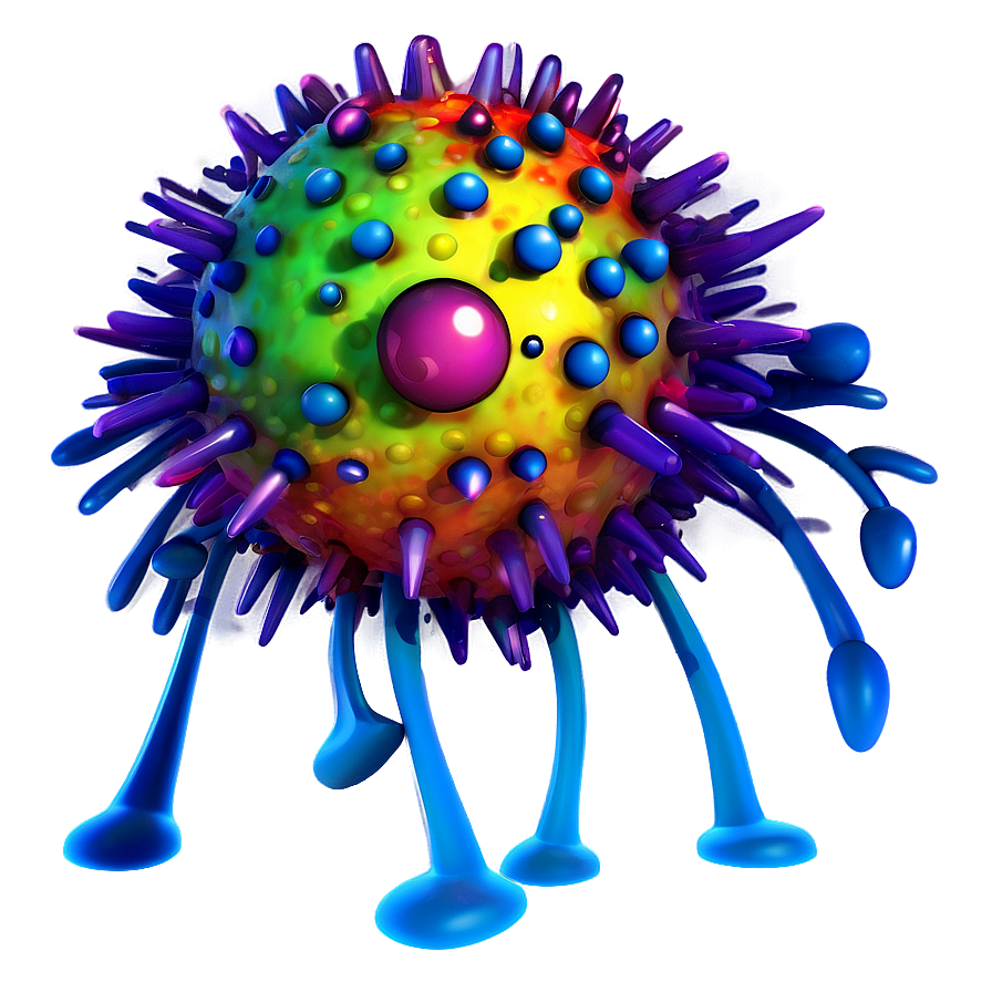 Colorful Virus Cartoon Png 14