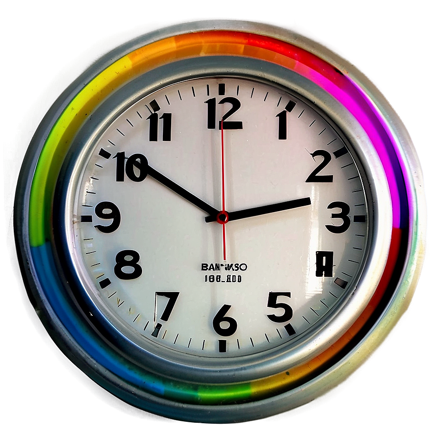 Colorful Wall Clock PNG 96 PNG with transparent background