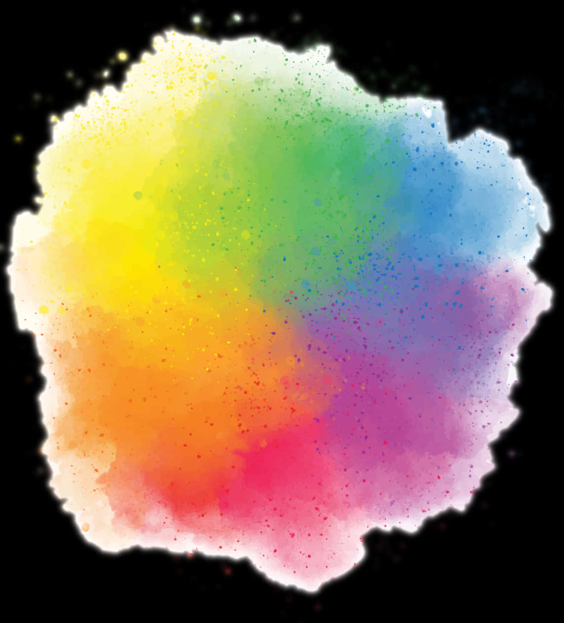 Colorful_ Watercolor_ Splash_ Background PNG with transparent background