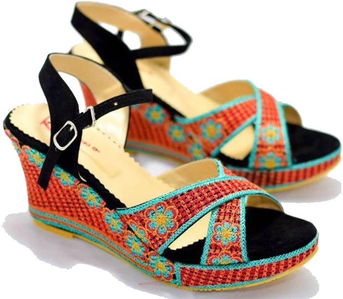 Colorful Wedge Sandals