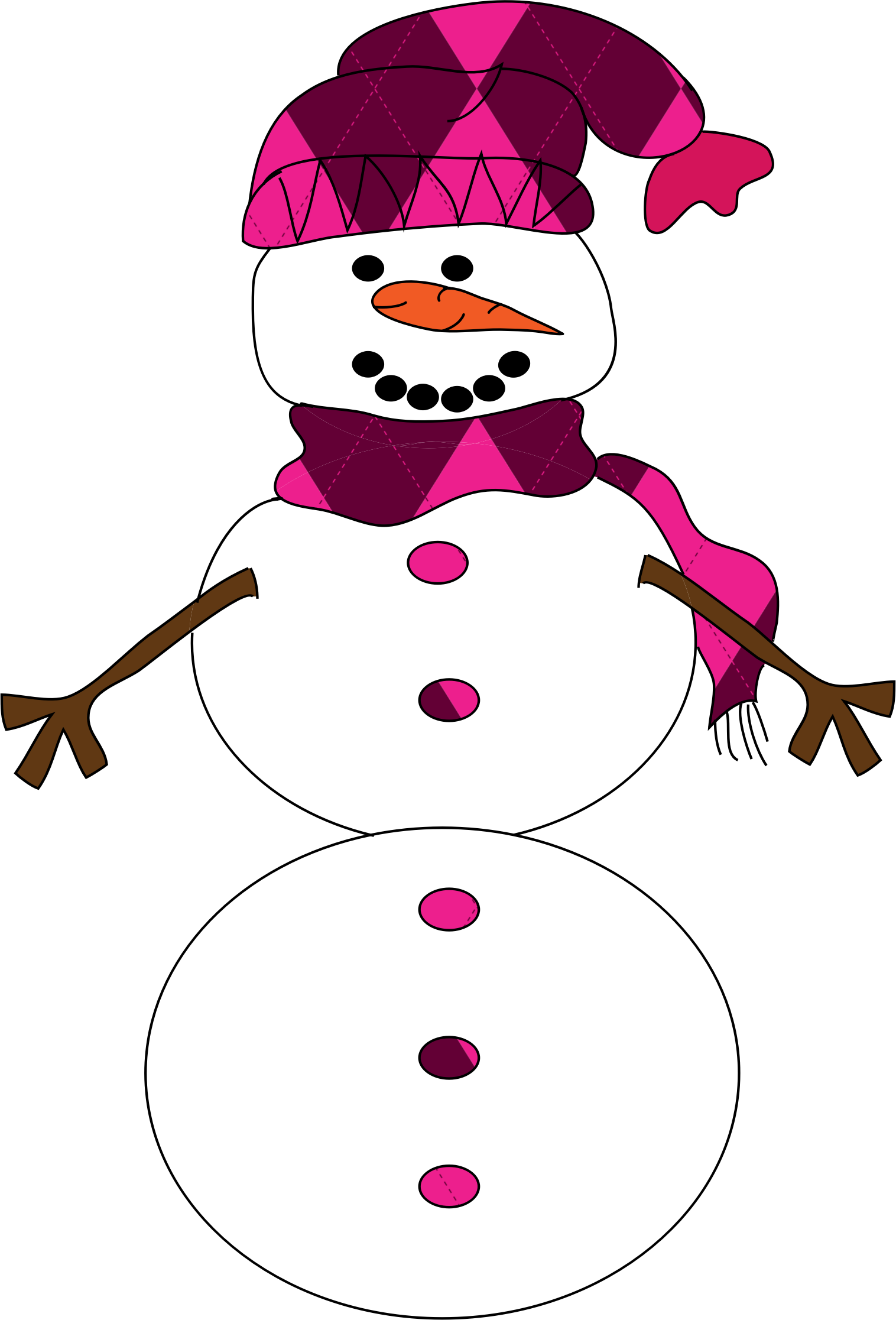 Colorful Winter Snowman Illustration PNG image with a transparent background, free high-resolution download