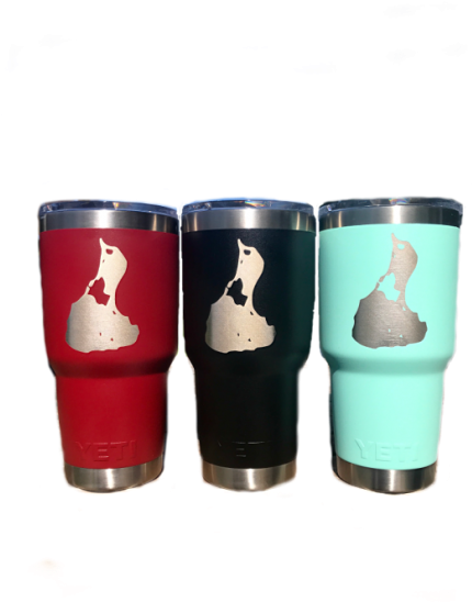 Colorful Yeti Tumblerswith Dog Silhouettes