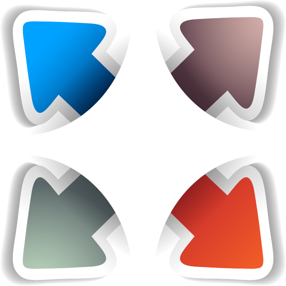 Colorful3 D Arrow Set