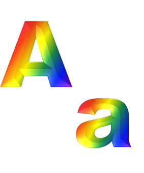 Colorful3 D Letter A