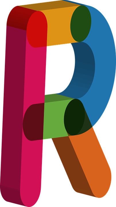 Colorful3 D Letter R