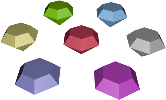 Colorful3 D Polygons Floating