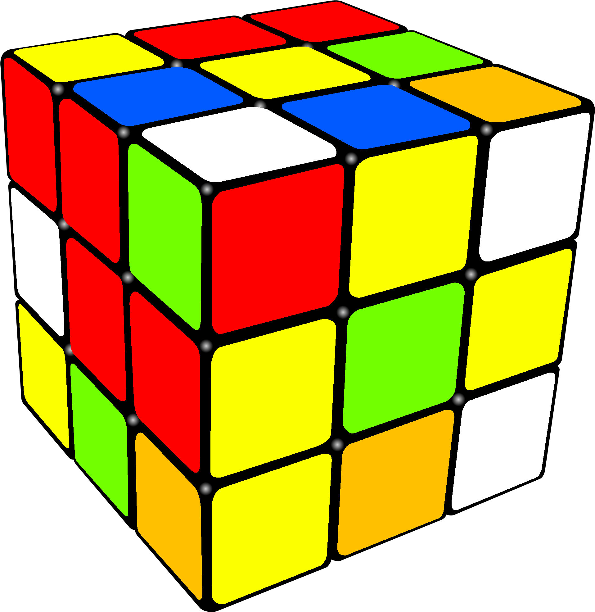 Colorful3 D Rubiks Cube