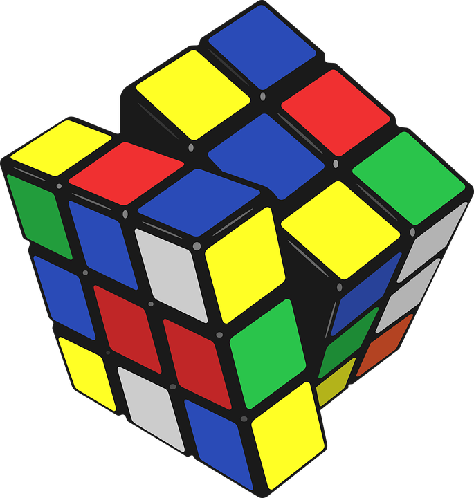 Colorful3 D Rubiks Cube