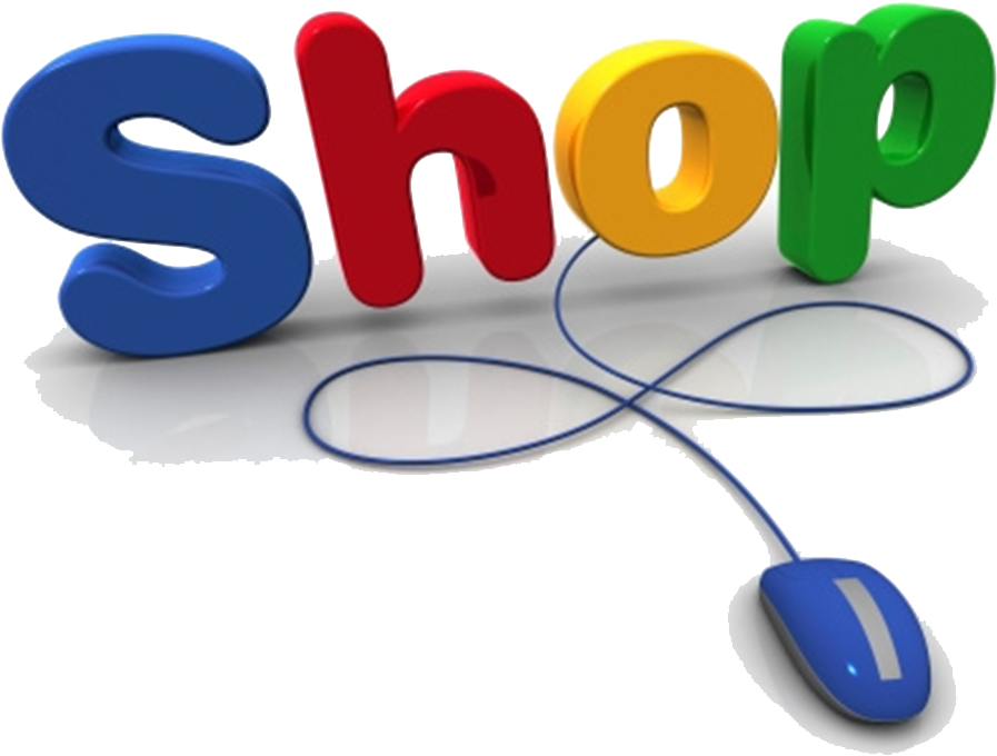 Colorful3 D Shop Textwith Computer Mouse PNG with transparent background