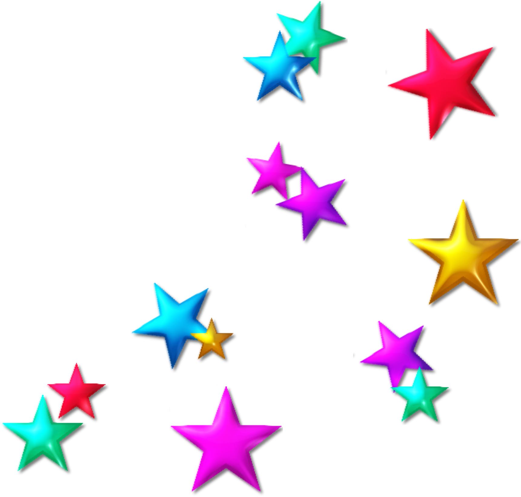 Colorful3 D Stars Background