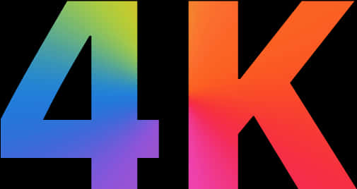 Colorful4 K Logo PNG with transparent background