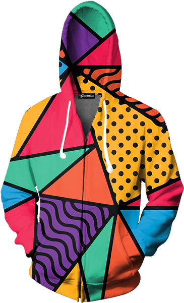 Colorful90s Style Hoodie