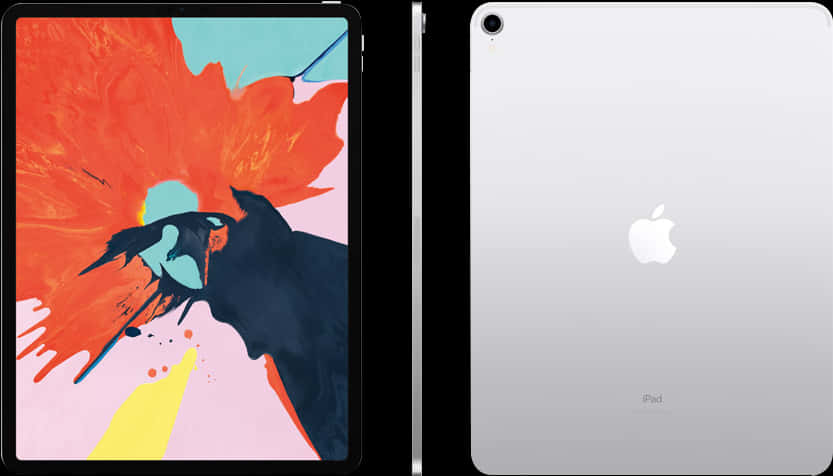 Colorfuli Pad Pro Frontand Back PNG with transparent background