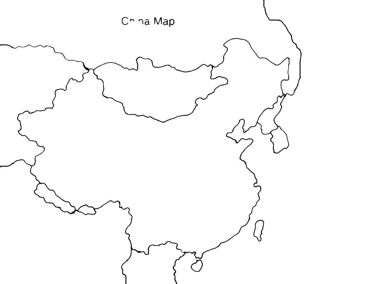 Colouring Pages Map Of China - Map, HD Png Download PNG with transparent background
