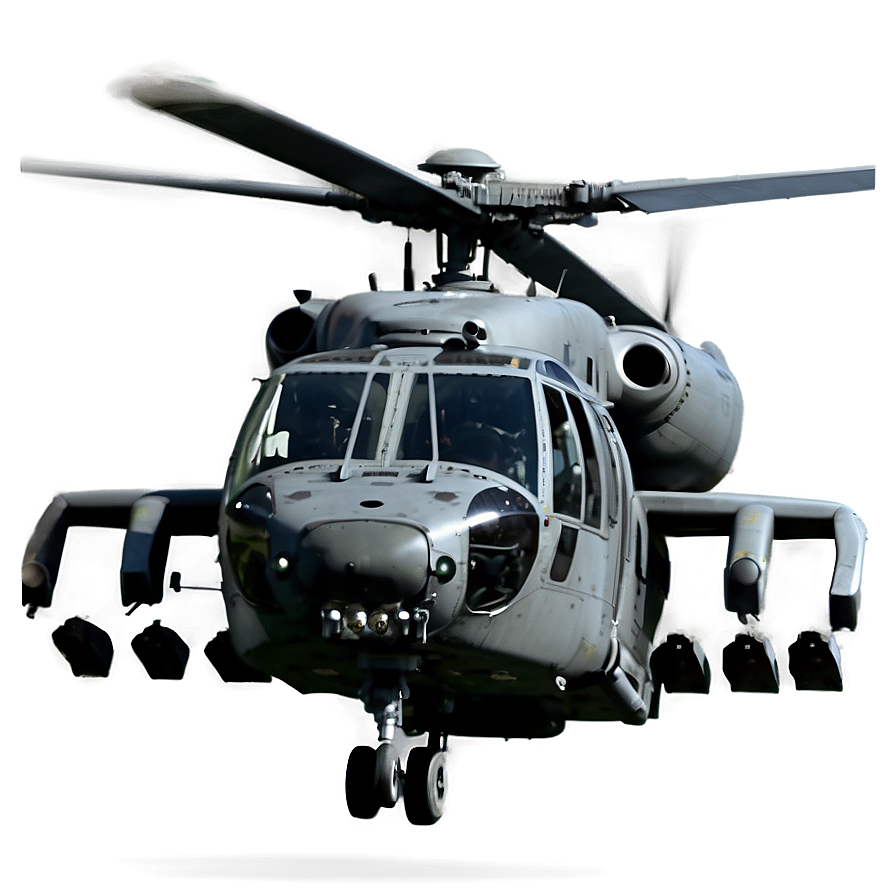 Combat Black Hawk Helicopter Png Dvu