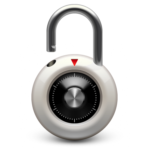 Combination Padlock Graphic PNG with transparent background