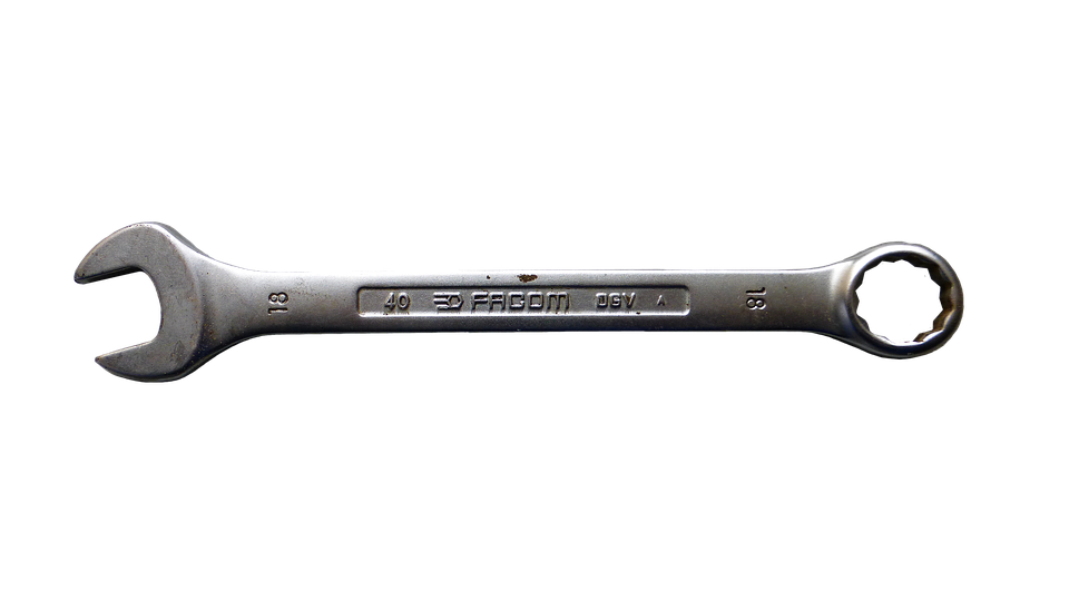 Combination Wrench Tool PNG with transparent background