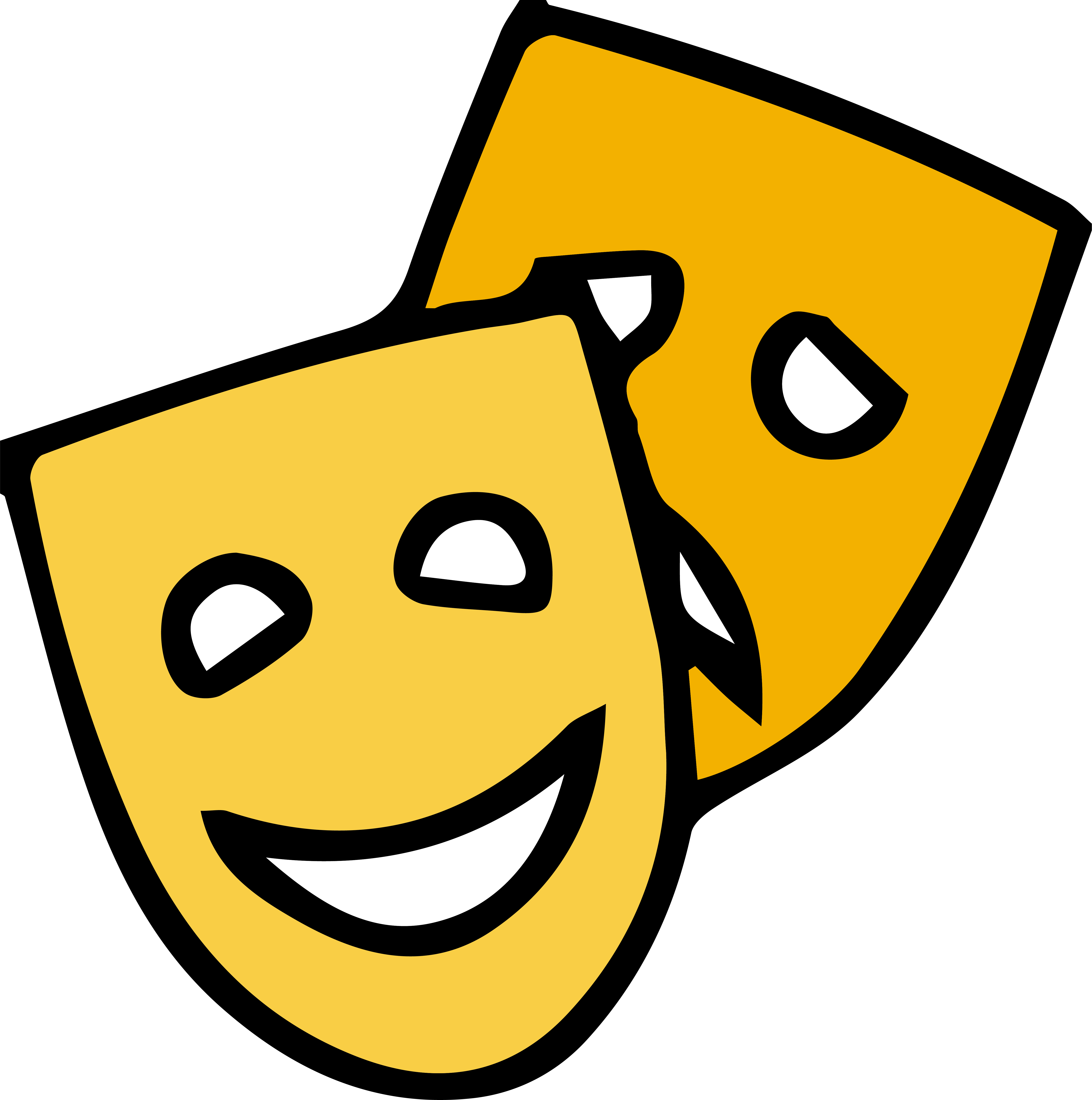 Comedy Tragedy Masks Vector PNG with transparent background