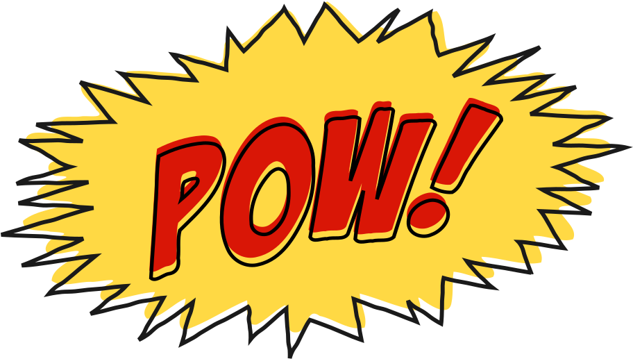 Pow Comic Book Sound Effect No Background - Comic Book Effect Png, Transparent Png PNG with transparent background