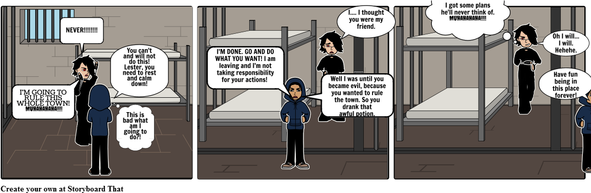 Comic Strip_ Confrontation In Prison Cell