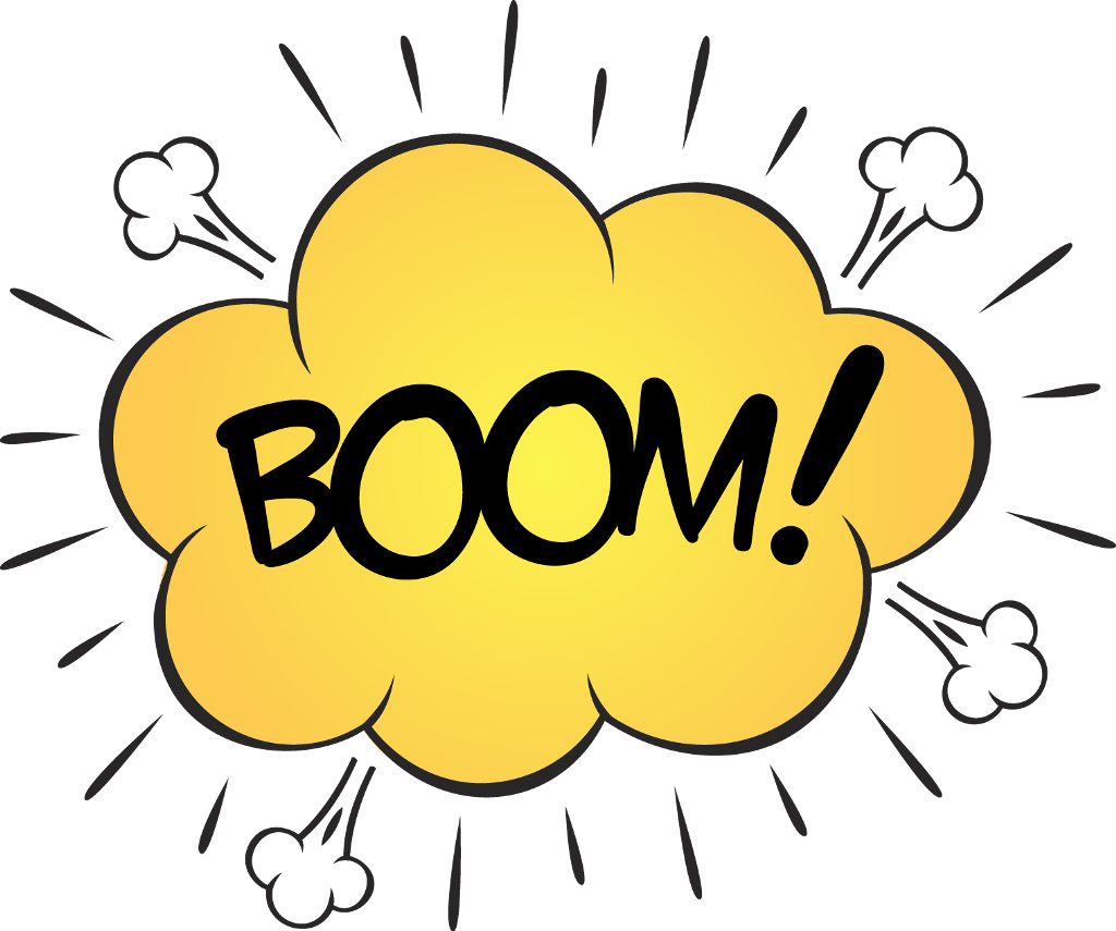 Transparent Boom Clipart - Comic Boom, HD Png Download PNG with transparent background