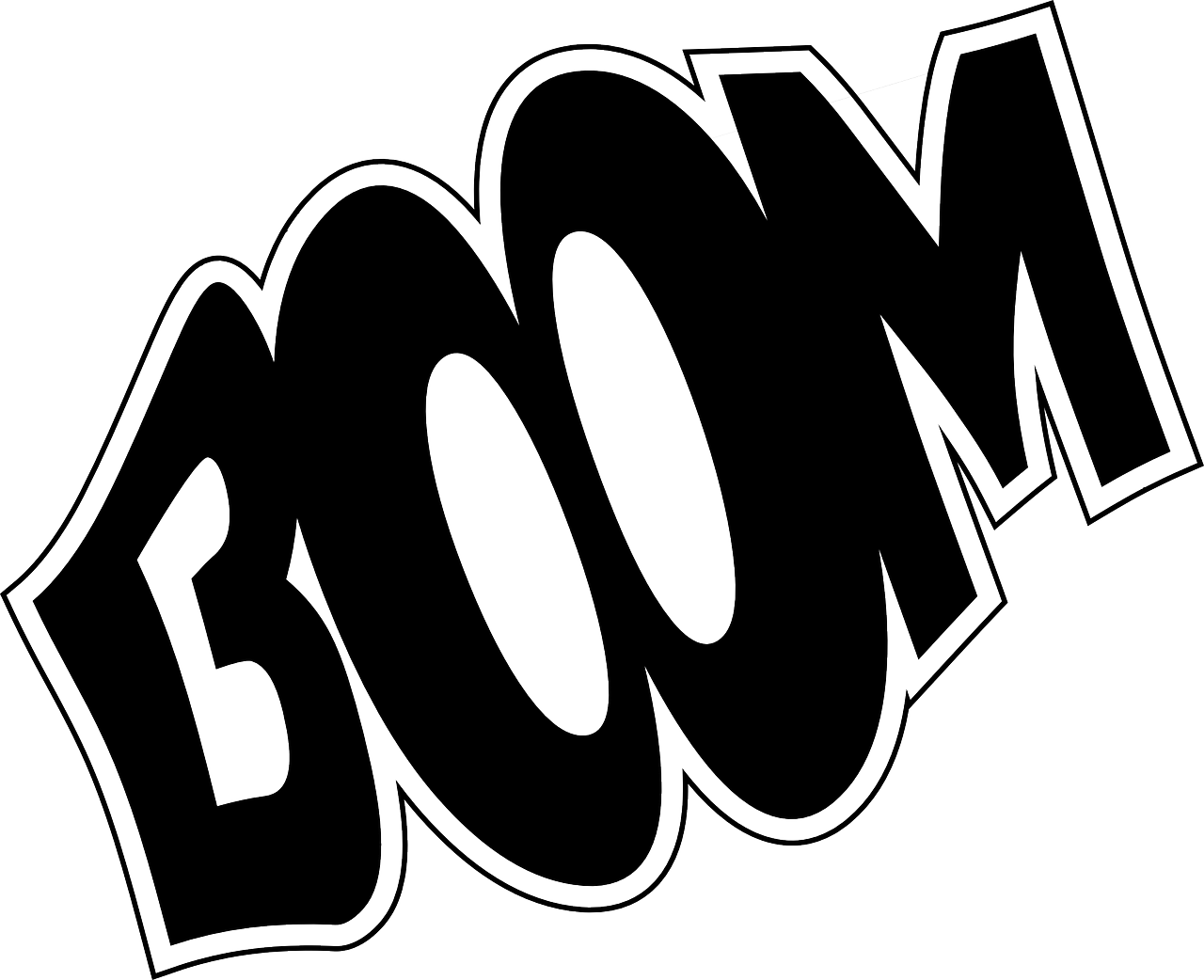 Boom Black And White, HD Png Download PNG with transparent background