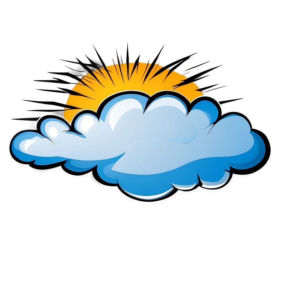 Comic Style Cloud Vector Png 39