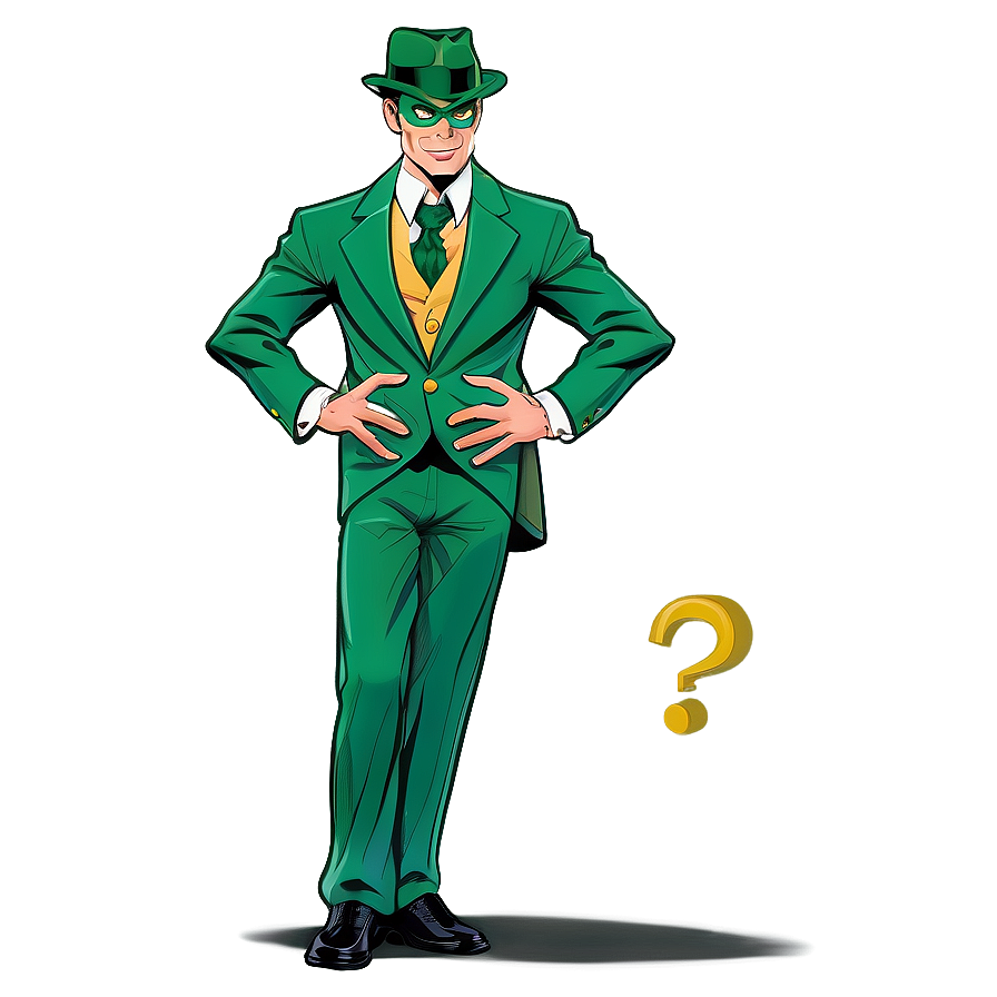 Comic Style Riddler Question Png 62