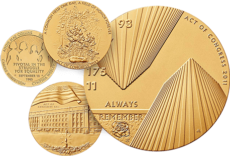 Commemorative Medals Collection PNG with transparent background