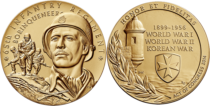 Commemorative65th Infantry Regiment Medal PNG with transparent background