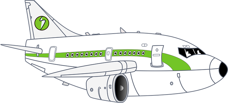 Commercial Airplane Illustration