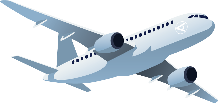 Commercial Airplane Illustration