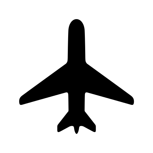 Commercial Airplane Overhead View PNG with transparent background