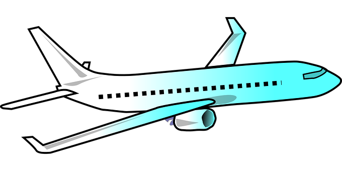 Commercial Airplane Vector Illustration