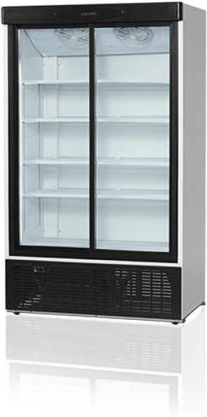 Tefcold Fs1202s Glass Door Fridge - Tefcold Fs1202s Double Sliding Door Fridge PNG with transparent background