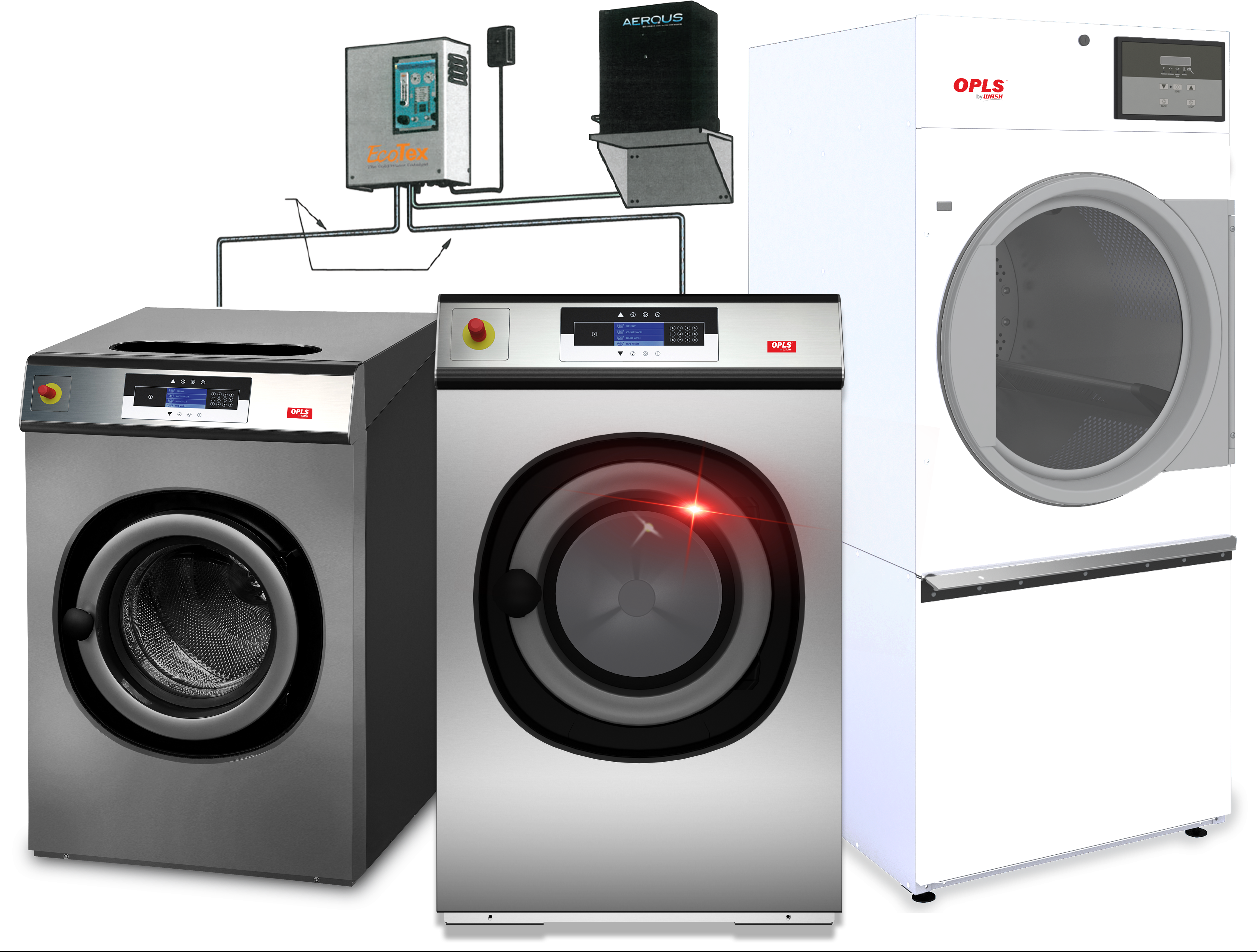 Commercial Laundry Equipment Array