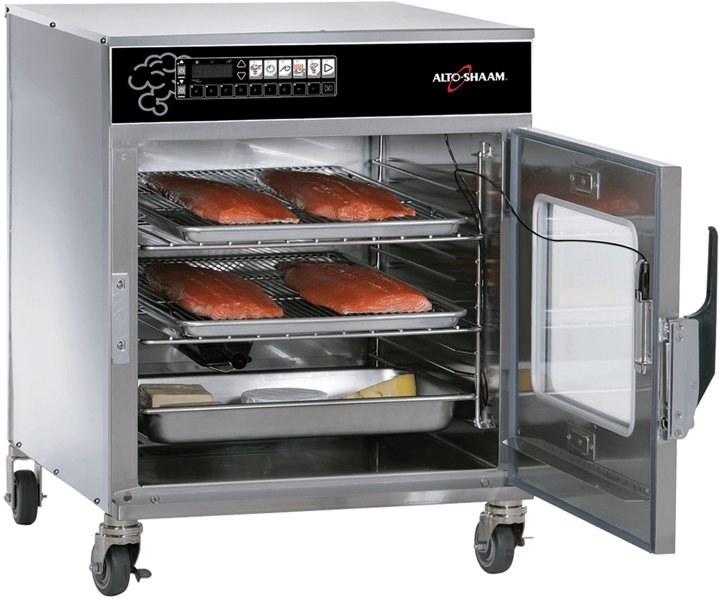 Commercial Smoker With Salmon Filets