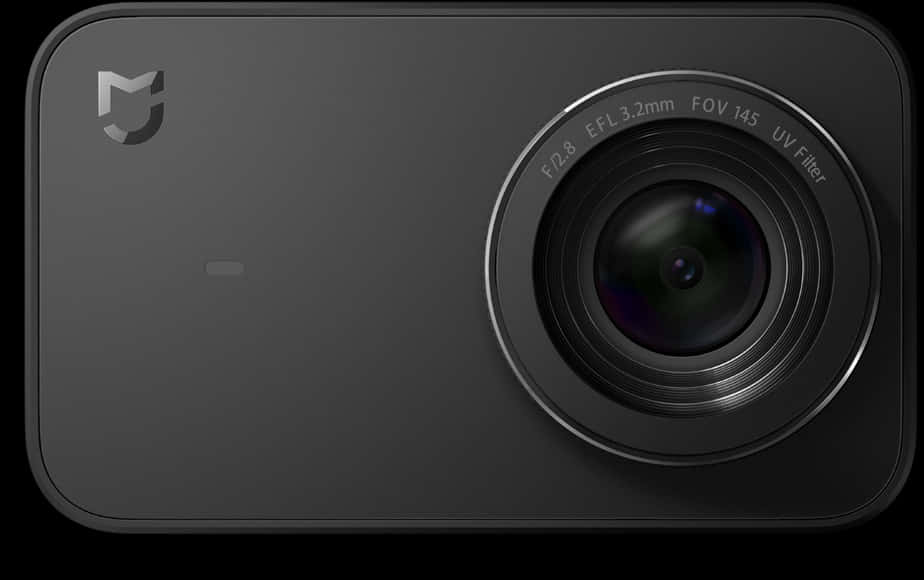 Compact Action Camera Top View PNG with transparent background