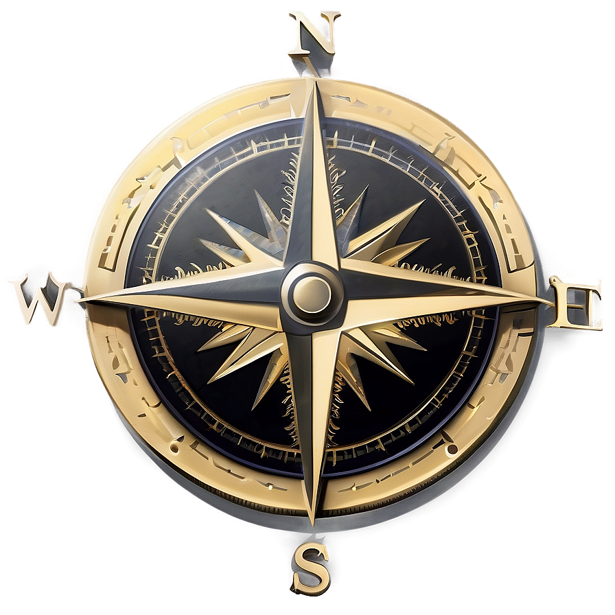 Compass Engraving Style Png 97