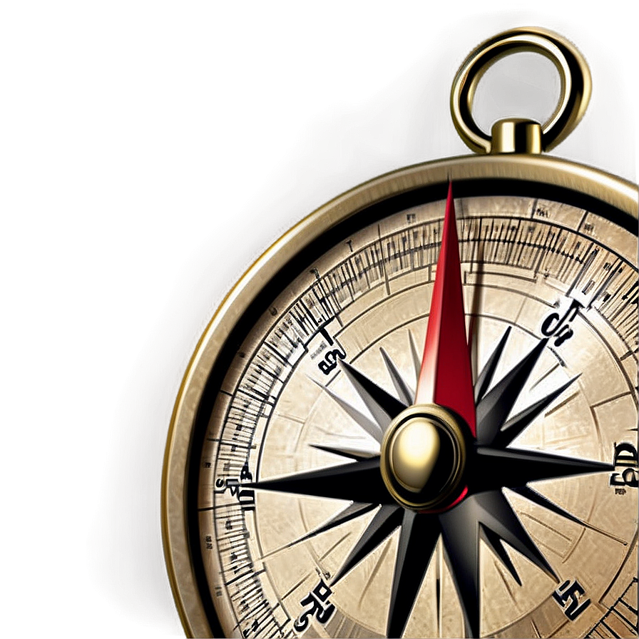 Compass On Vintage Paper Png 79