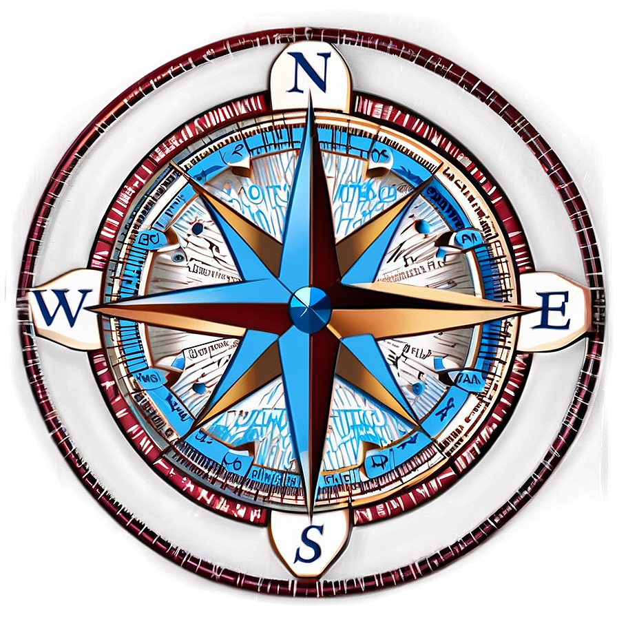 Compass Rose For Treasure Maps Png 6