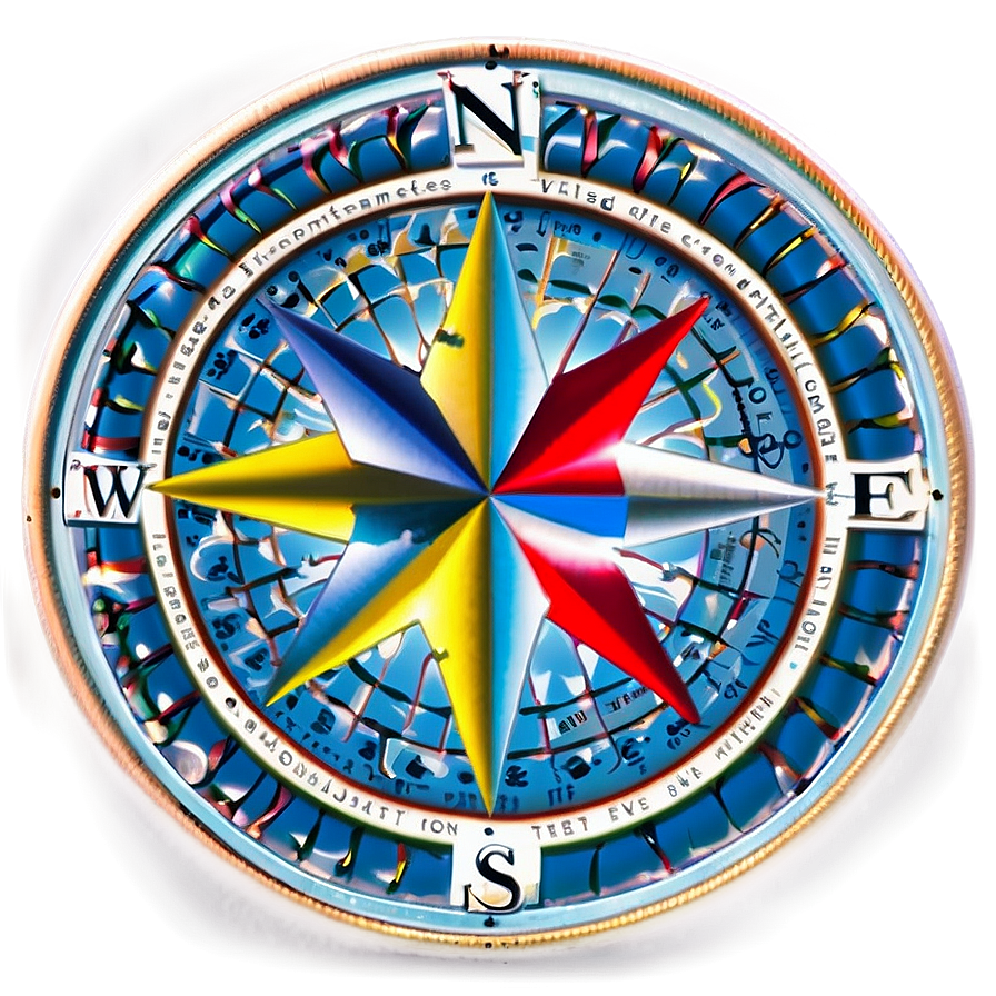 Compass Rose For Treasure Maps Png Sah