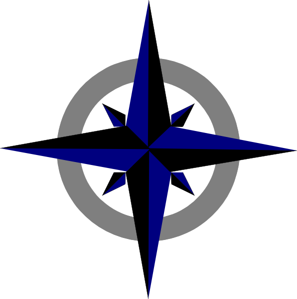 Bluegrey Compass Rose Clip Art - Easy Cool Compass Rose, HD Png Download PNG with transparent background