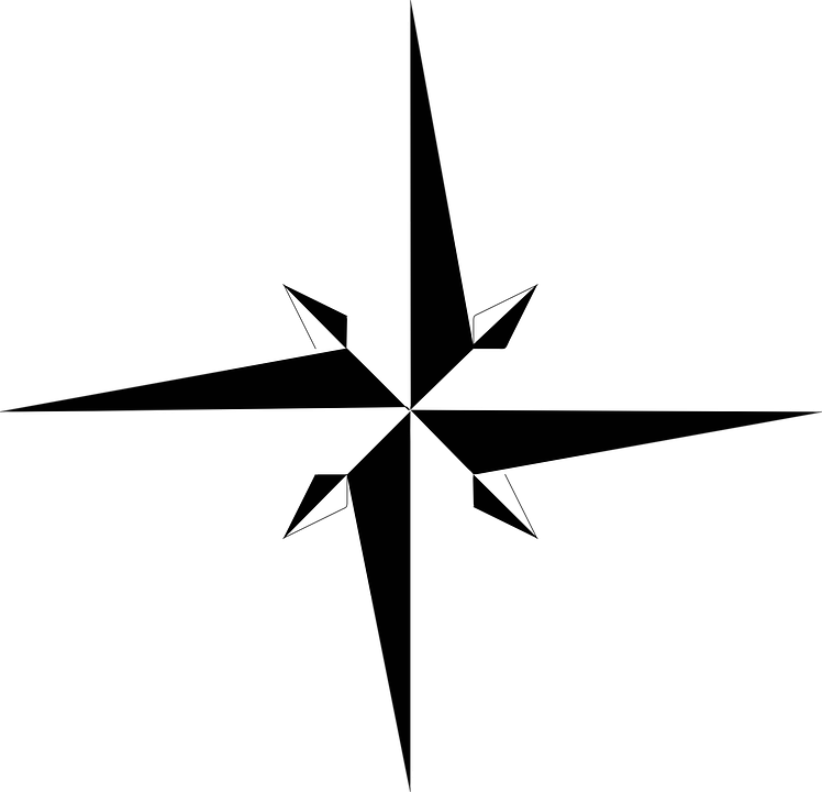 Compass Points Png 1 » Png Image - Rosa Delos Vientos Para Completar, Transparent Png PNG with transparent background