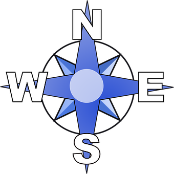 Compass Rose Graphic PNG with transparent background