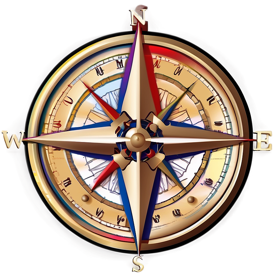 Compass Rose Illustration PNG 05252024 PNG with transparent background